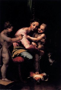Virgin And Child With The Infant St John — Giulio Romano, Mannerist Style
