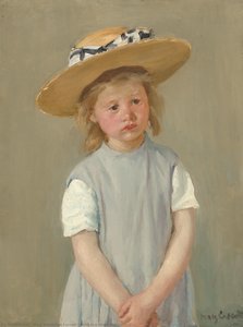 Child In A Straw Hat — Mary Stevenson Cassatt, Impressionism