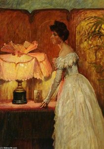 Interior With A Lady — Frank Dicksee