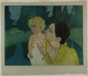 By The Pond — Mary Stevenson Cassatt