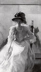 The Golden Screen, (painting) — Edmund Charles Tarbell