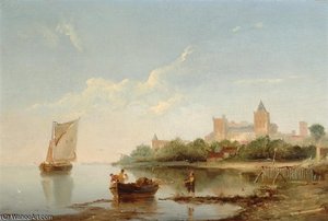 Riverscape On A Sunny Day — Cornelis Christiaan Dommelshuizen