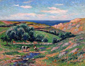 A Valley In Sadaine The Bay Of Douarnenez — Henri Moret