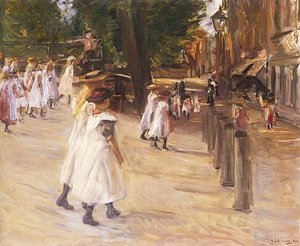 On The Way To School In Edam — Max Liebermann