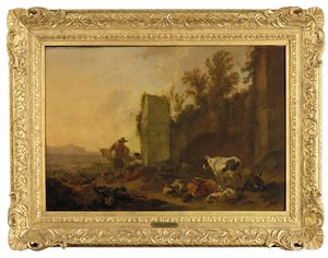 Shepherd Couple In A Landscape — Nicolaes Pieterszoon Berchem