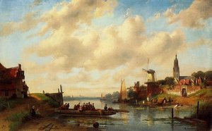The Ferry — Charles Henri Joseph Leickert