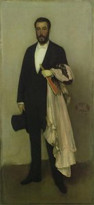 Arrangement In Flesh Colour And Black, Portrait Of Theodore Duret — James Abbott Mcneill Whistler, Realism