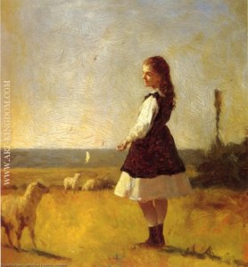 Feeding The Lamb — Jonathan Eastman Johnson