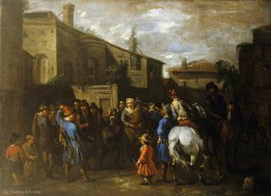 A Village Street with a Performing Bear
