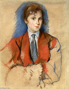 Girl With Tie — Zinaida Serebriakova