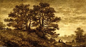 Landscape With Oaks — Christopher Pearse Cranch