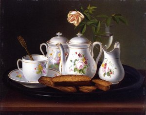 Still Life Of Porcelain And Biscuits — George Forster