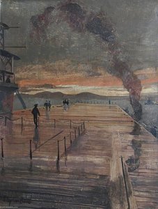 Hms 'pursuer' The Wet Flight Deck — Stephen Bone