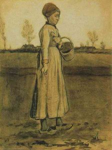 Mujer Campesina Sembrando Con Un Cesto — Vincent Willem Van Gogh, Early Realism