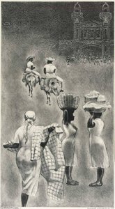 Conversation In Haiti — Louis Lozowick