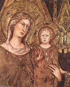 Maestà (detail) — Simone Martini, Late Gothic Style