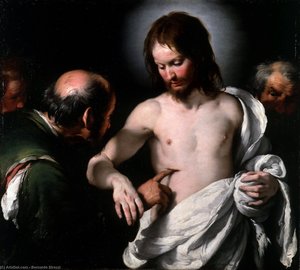The Incredulity Of Saint Thomas — Bernardo Strozzi
