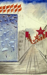 Design For A Propaganda Poster — Aleksandr Deyneka