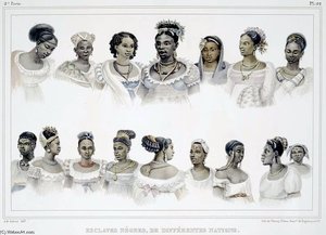Black Slaves Of Different Nation In Brazil — Jean-baptiste Debret