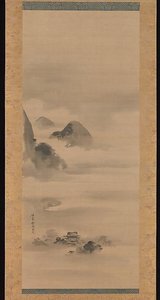 月夜山水図 Landscape In Moonlight — Kanō Tan'yū