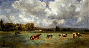 Vaches au pâturage (environs de Vernon )