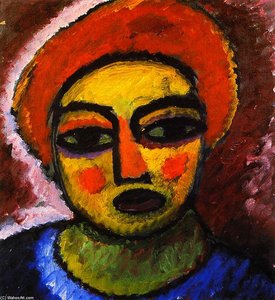 Head Of A Woman — Alexej Von Jawlensky, Expressionist Art