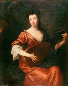 Mrs Arabella Hunt, Playing A Lute — サー・ゴッドフリー・クネラー
