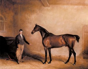 Mr. C. N. Hogg's Claxton And A Groom In A Stable — John Ferneley, Snr, Contemporary Realism