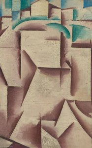 Cubist Landscape recto Contemplation verso