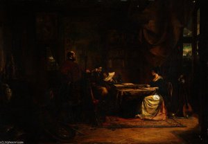 Elizabethan Interior - The Court Messenger — William James Müller