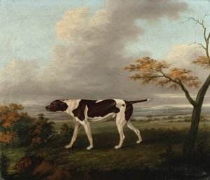 A Pointer With A Hare In An Extensive Landscape — John Nost Sartorius