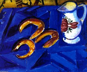 Pitcher with Three Croissants