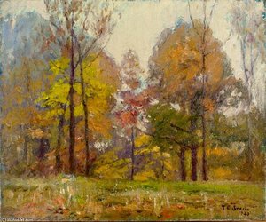 An October Day (autumn) — Theodore Clement Steele, Impressionism