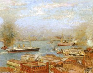 New York Harbor — Julius Garibaldi Melchers