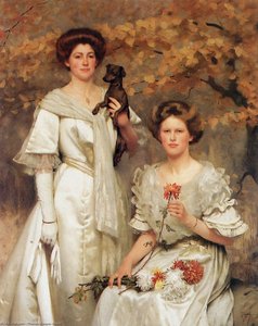 Hilda And Margaret, Daughters Of Professor Sir Edward Poulton — Thomas Cooper Gotch