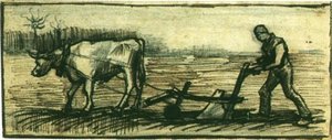 At The Plough — Vincent Willem Van Gogh, Post-impressionist Landscape