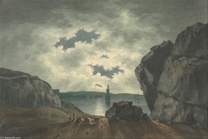 Bay Scene In Moonlight