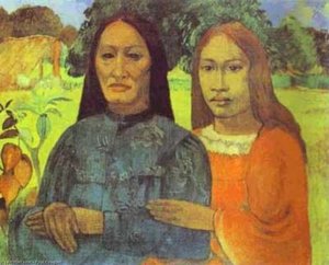 Mother And Daughter — Eugène Henri Paul Gauguin, Post-impressionism