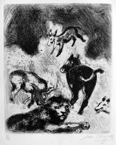 The Lion Become Old — Marc Chagall, Naive Art