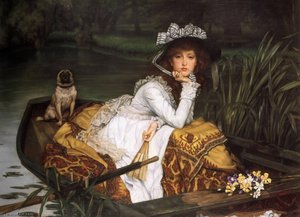 English Young Lady In A Boat — Jacques Joseph Tissot