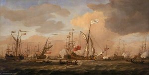 The 'mary', Yacht, Arriving With Princess Mary At Gravesend In A Fresh Breeze, 12 February 1689 — Willem Van De Velde The Elder