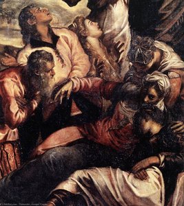 La Crucifixión (detalle) — Jacopo Tintoretto, Italian Baroque