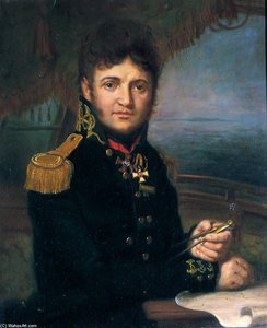 Portrait Of Yuri F. Lisyansky — Vladimir Lukich Borovikovsky