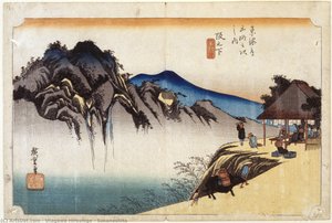 Sakanoshita — Utagawa Hiroshige, Ukiyo-e