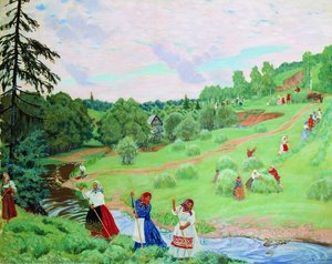 Haymaking — Boris Mikhailovich Kustodiev
