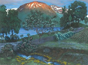 Juninatt I Haven (a Night In June In The Garden) — Nicolai Astrup