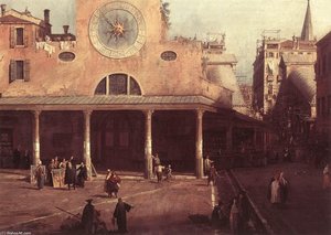 San Giacomo Di Rialto (detail) — Giovanni Antonio Canaletto, Baroque Landscape