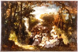 Société Élégante Dans Un Parc (titre Attribué) — Narcisse Diaz De La Peña