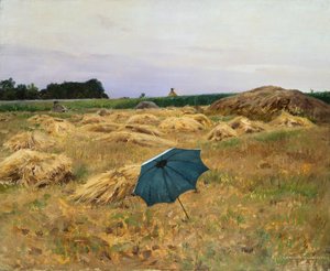 The Blue Umbrella — Charles Sprague Pearce