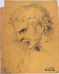 Male Head With Open Mouth — Albin Egger-lienz